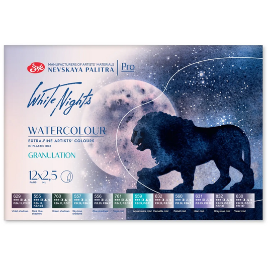 Acuarelas White Nights 12 colores granulados