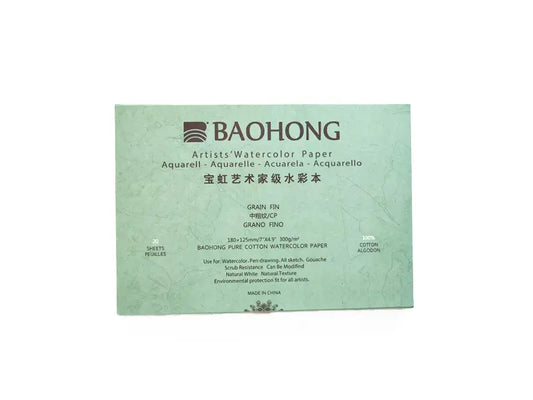 BAOHONG Block acuarela artístico 300grs CP, 180x125mm