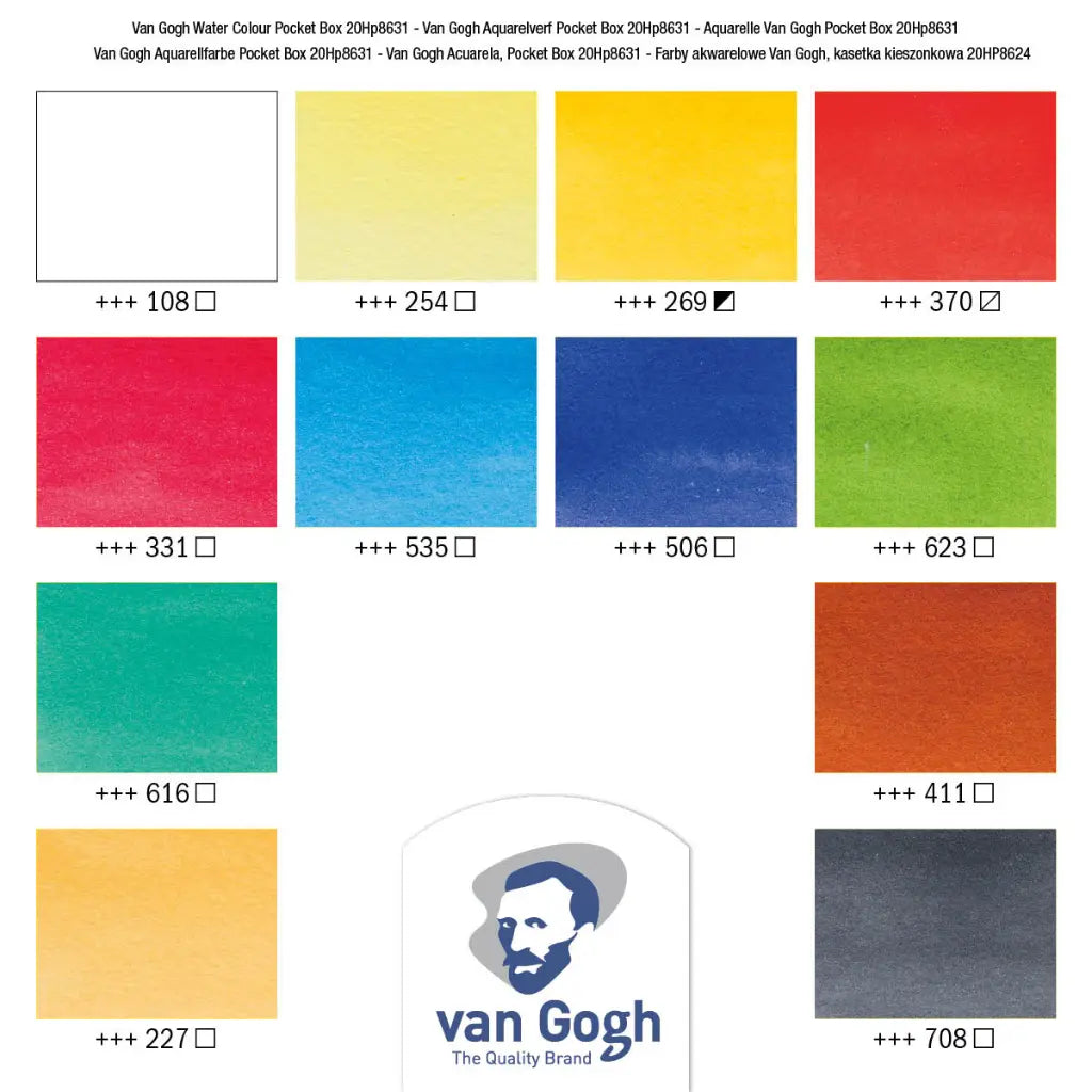 Acuarela en Pastillas Van Gogh Sets 12 Colores