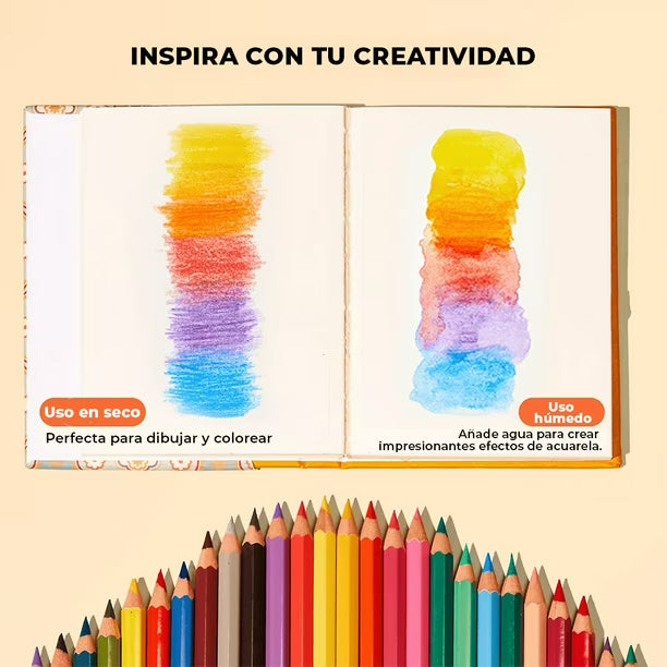 Arrtx Juego de 72 Lápices Acuarelables Incluye 1 Pincel