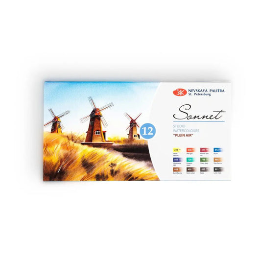 NEVSKAYA PALITRA Set Acuarelas Sonnet 12 pans 1/1 – Plein air