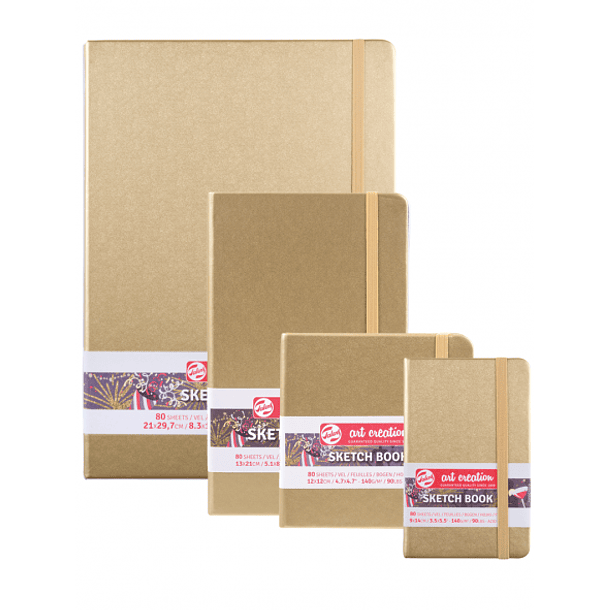Libreta Sketchbook Art Creation Dorada 80 Hojas 140 g/m2
