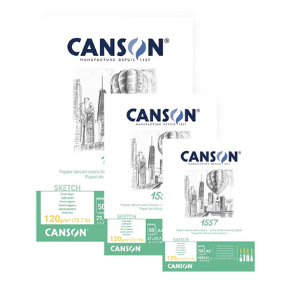 block de dibujo Canson 1557 180gr. 30 hojas A3