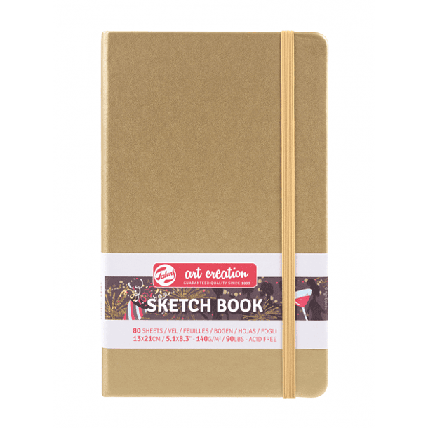Libreta Sketchbook Art Creation Dorada 80 Hojas 140 g/m2