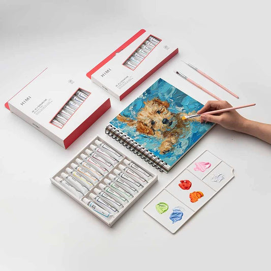 HIMI SET DE TUBO DE 18 COLORES PINTURA GOUACHE 12ML