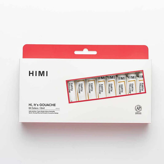 HIMI SET DE TUBO DE 24 COLORES PINTURA GOUACHE 12ML