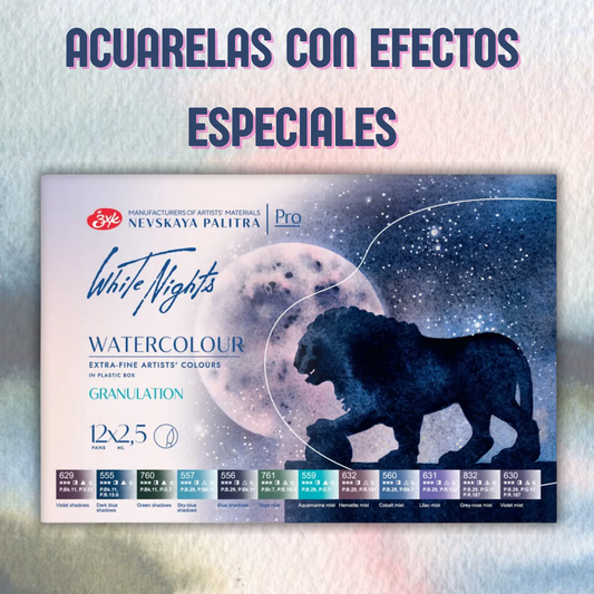 Acuarelas White Nights 12 Colores Granulados