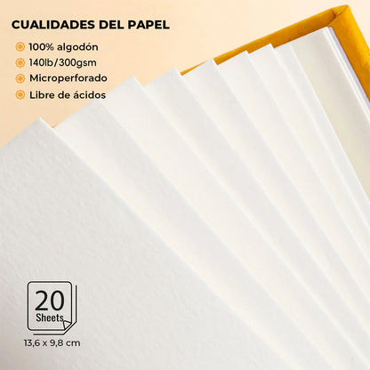 Libreta de bocetos para acuarela ARRTX 100% algodón