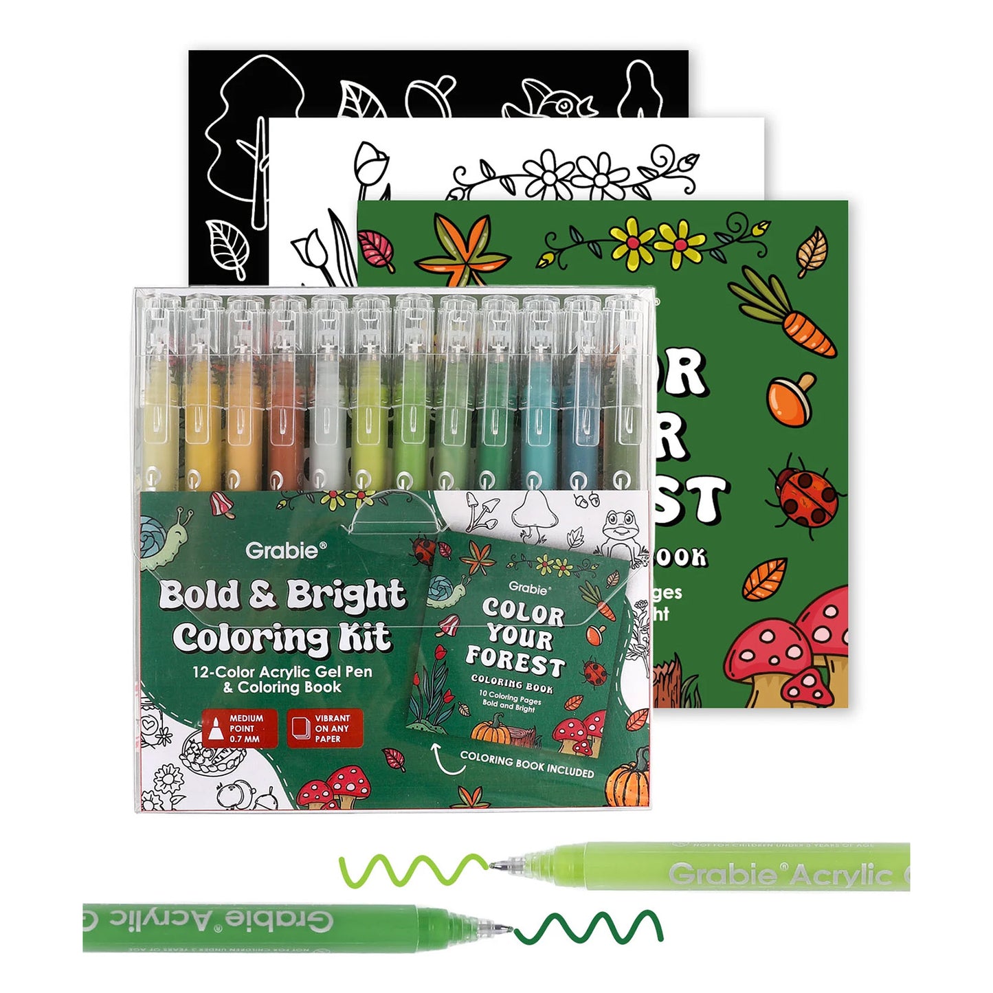 LAPIZ ACRILICO GEL - KIT BOLD & BRIGHT COLORES DEL BOSQUE Grabie