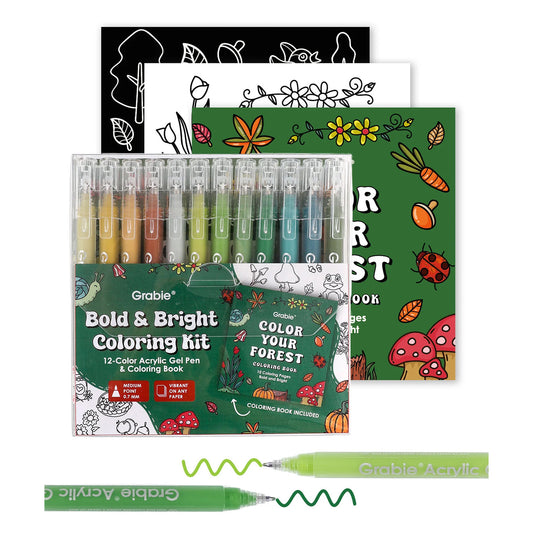 LAPIZ ACRILICO GEL - KIT BOLD & BRIGHT COLORES DEL BOSQUE Grabie
