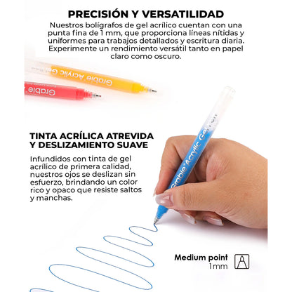 LAPIZ ACRILICO GEL - KIT BOLD & BRIGHT COLORES DEL BOSQUE Grabie