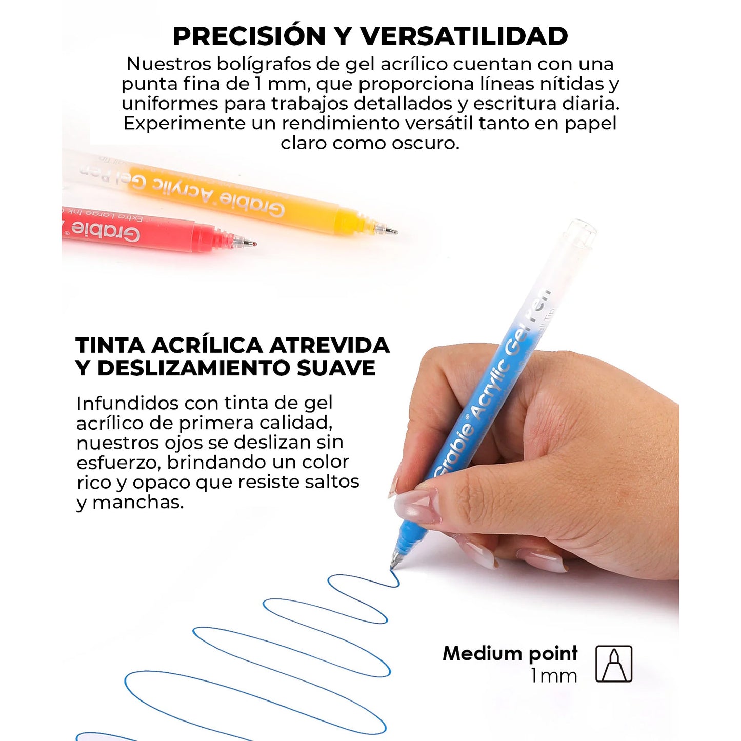 LAPIZ ACRILICO GEL - KIT BOLD & BRIGHT COLORES SUGAR RUSH Grabie