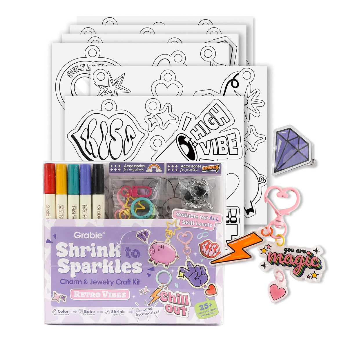 KIT DIY DE FIGURAS TERMOENCOGIBLES "RETRO VIBES"