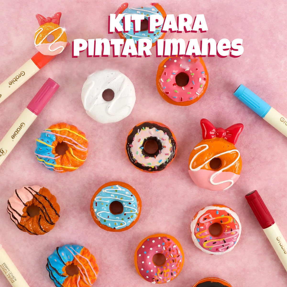 KIT CREATIVO PARA PINTAR IMANES - DONUT DELIGHT