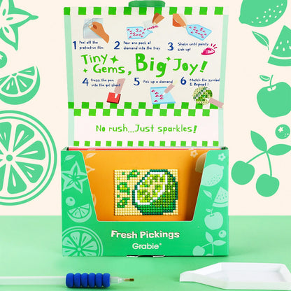 KIT DE MINI TARJETAS DE ARTE CON DIAMANTES - FRESH PICKINGS