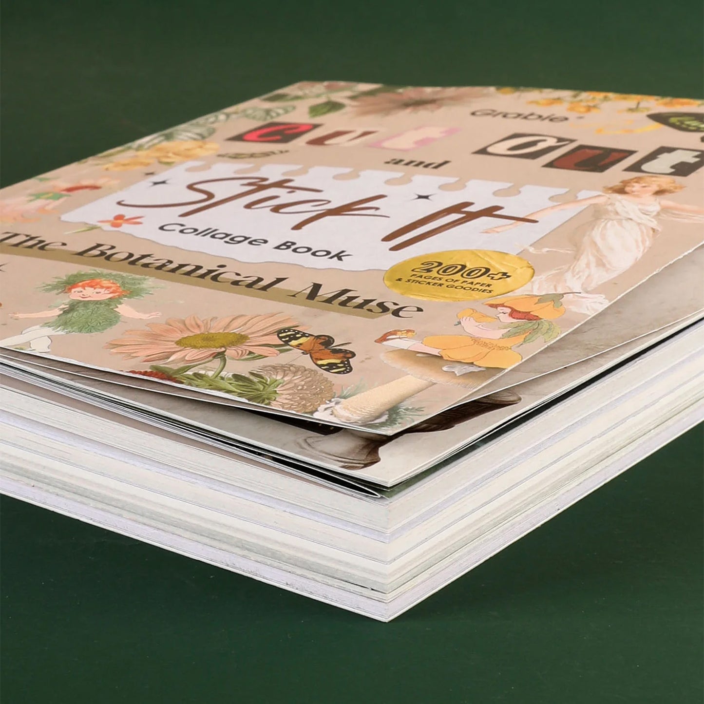 LIBRO DE ACTIVIDADES DE COLLAGE LA MUSA BOTÁNICA DE MÁS DE 200 PÁGINAS - GRABIE
