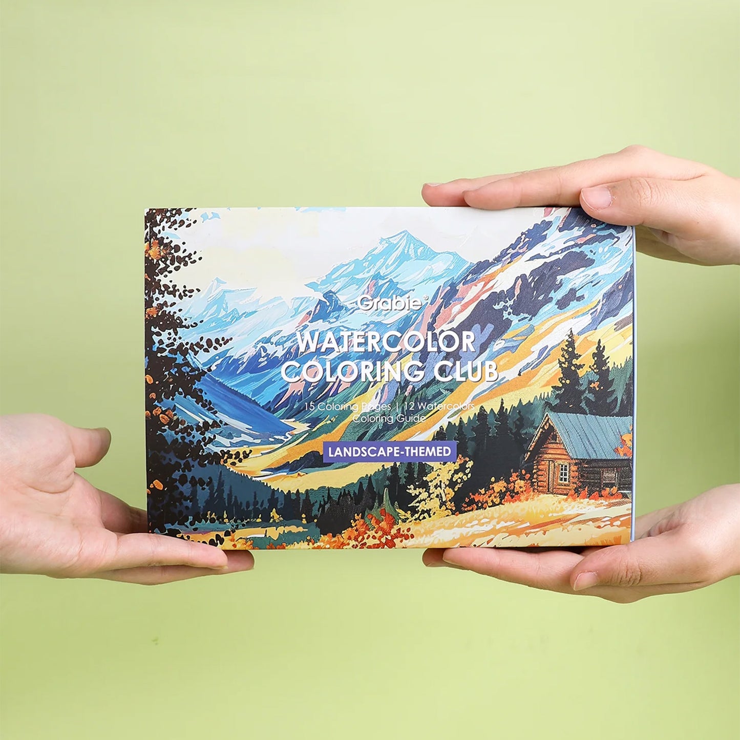 COLORING CLUB - CAJA PARA COLOREAR CON ACUARELA DE TEMÁTICA PAISAJE