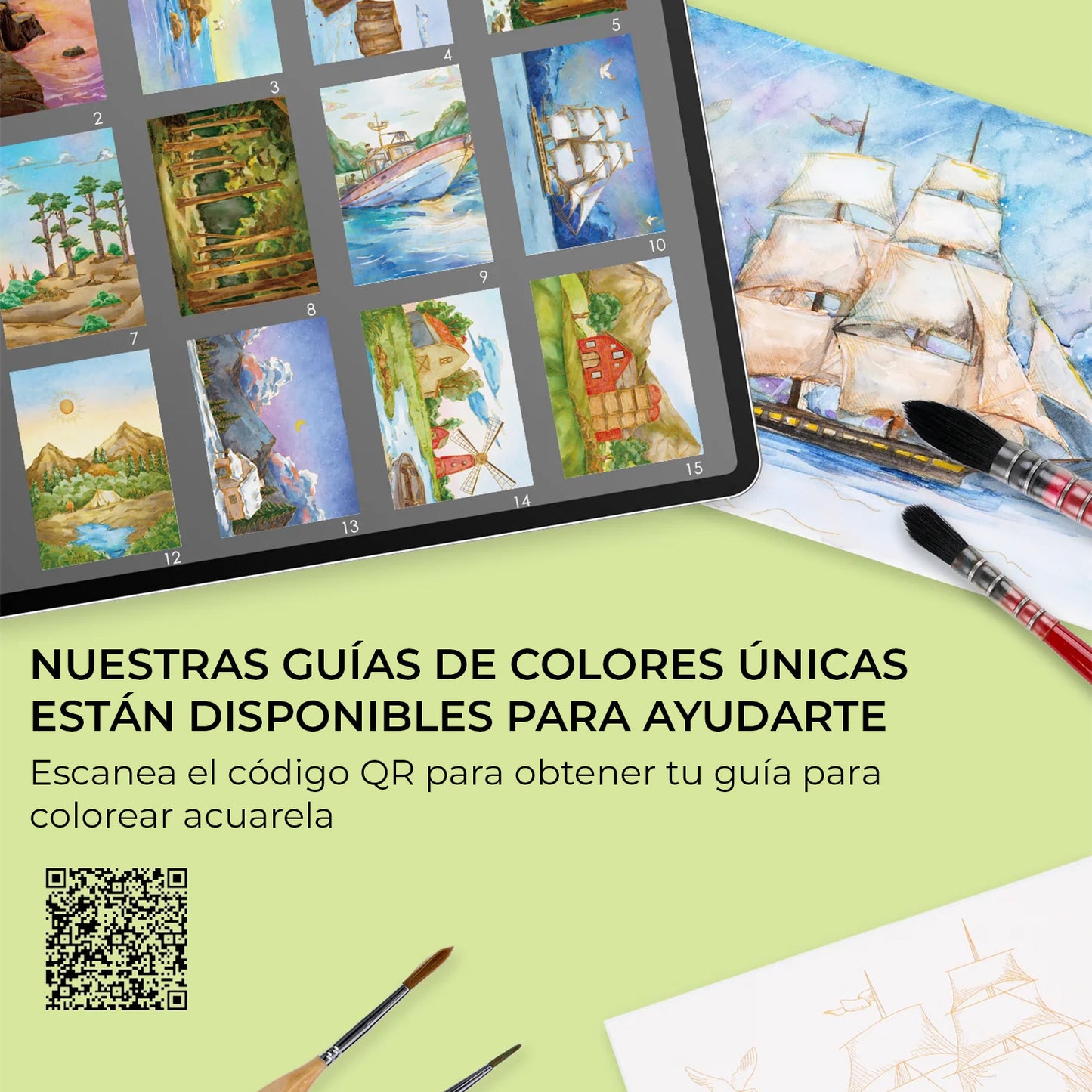 COLORING CLUB - CAJA PARA COLOREAR CON ACUARELA DE TEMÁTICA PAISAJE