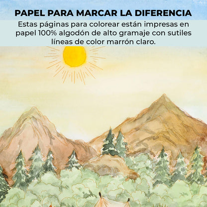 COLORING CLUB - CAJA PARA COLOREAR CON ACUARELA DE TEMÁTICA PAISAJE