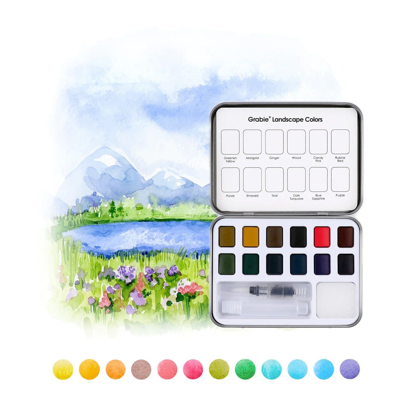 COLORING CLUB - CAJA PARA COLOREAR CON ACUARELA DE TEMÁTICA PAISAJE