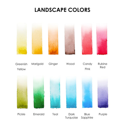 COLORING CLUB - CAJA PARA COLOREAR CON ACUARELA DE TEMÁTICA PAISAJE