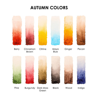 COLORING CLUB - CAJA PARA COLOREAR CON ACUARELA DE TEMÁTICA OTOÑO