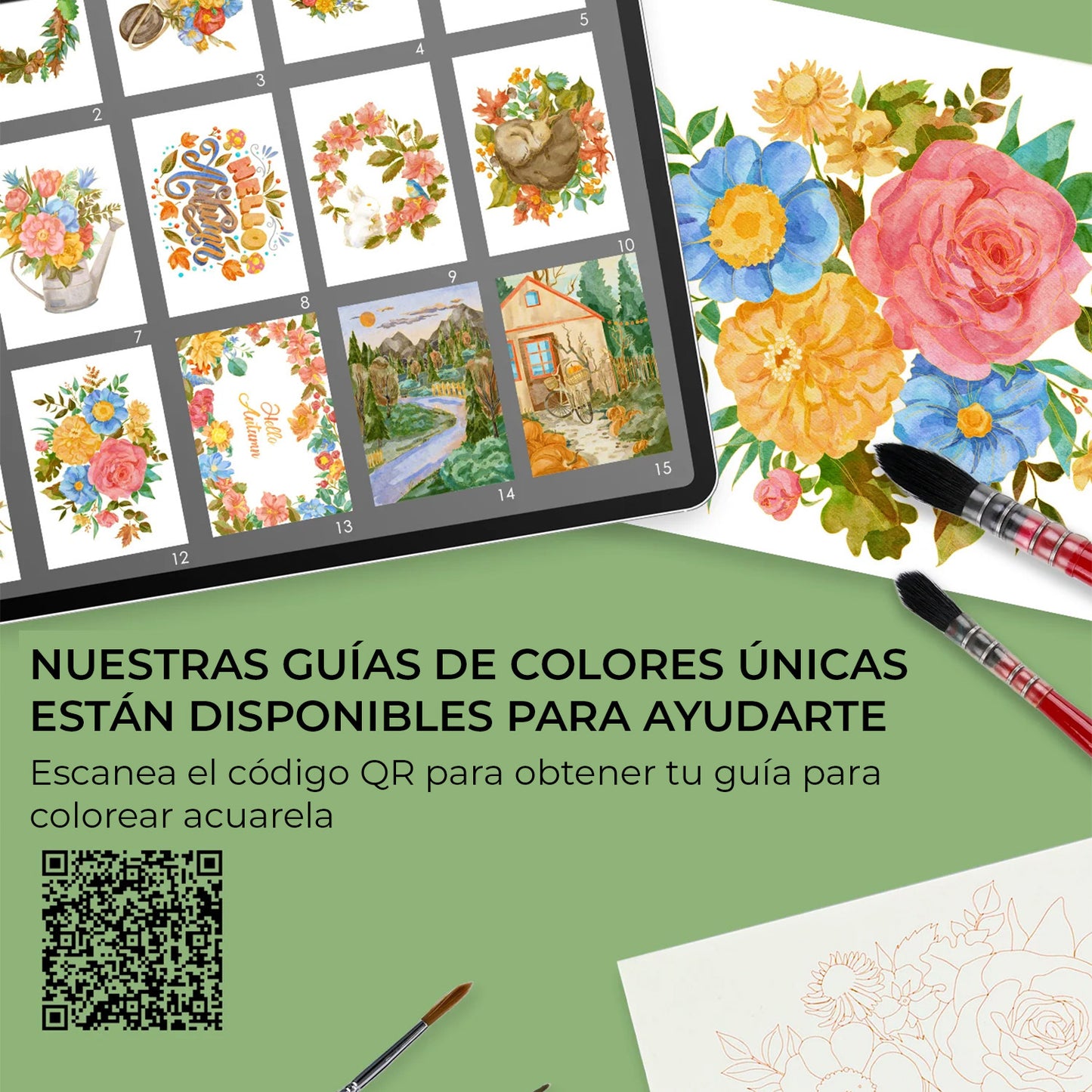 COLORING CLUB - CAJA PARA COLOREAR CON ACUARELA DE TEMÁTICA OTOÑO