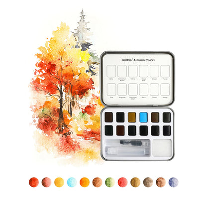 COLORING CLUB - CAJA PARA COLOREAR CON ACUARELA DE TEMÁTICA OTOÑO