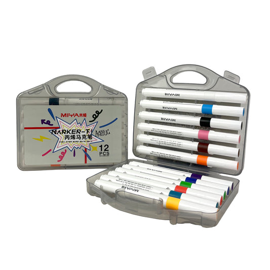 Marcadores acrilicos Himi Miya 12 colores