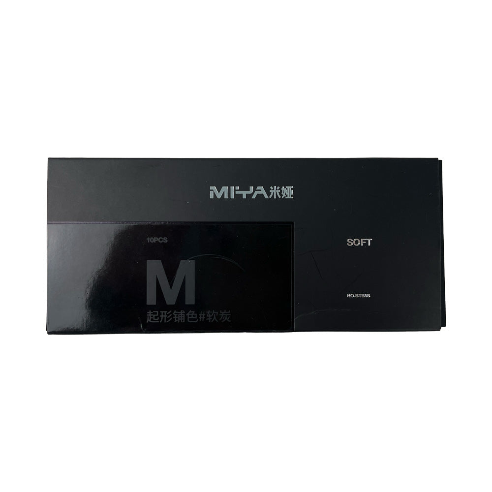 LÁPIZ DE CARBÓN MIYA SERIE M 10 UNDS MEDIO SUAVE