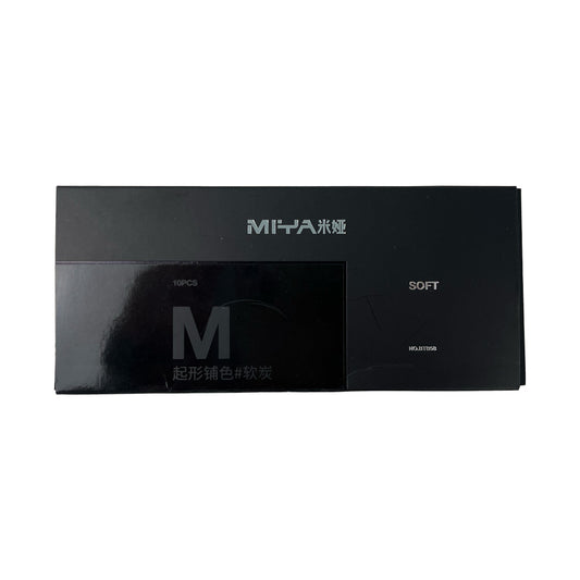 LÁPIZ DE CARBÓN MIYA SERIE M 10 UNDS MEDIO SUAVE