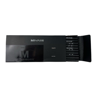 LÁPIZ DE CARBÓN MIYA SERIE M 10 UNDS MEDIO SUAVE