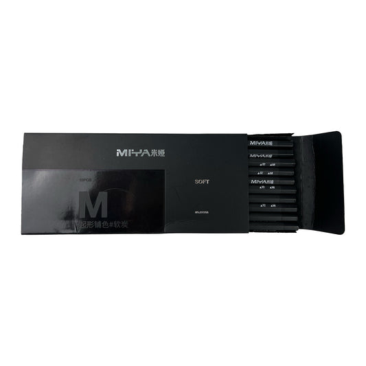 LÁPIZ DE CARBÓN MIYA SERIE M 10 UNDS MEDIO SUAVE