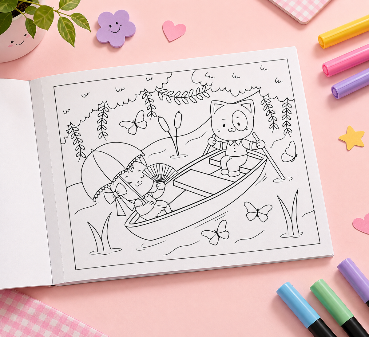 Libro para colorear "Gatitos in love" Vol.3 por Alejandra López