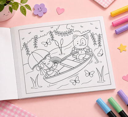 Libro para colorear "Gatitos in love" Vol.3 por Alejandra López