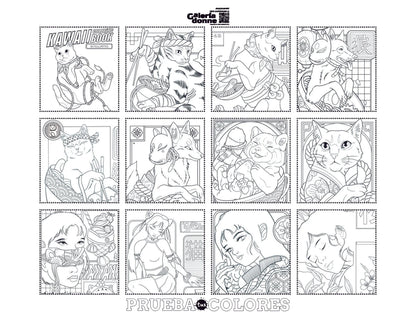 Libro para colorear Kawaii Coloring Book Por Polillatattoo