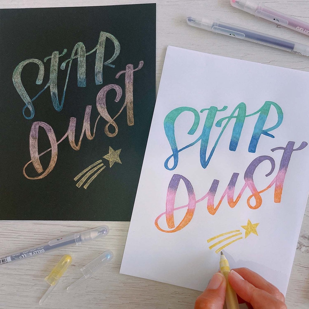 Set Lápiz Gel Gelly Roll Sakura 6 Colores Stardust