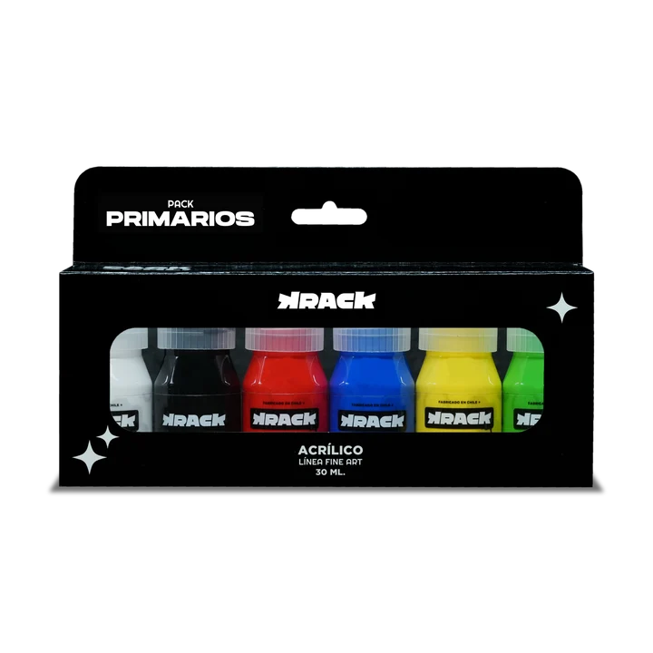 Pack Acrílico Krack - PRIMARIOS - 30 ML