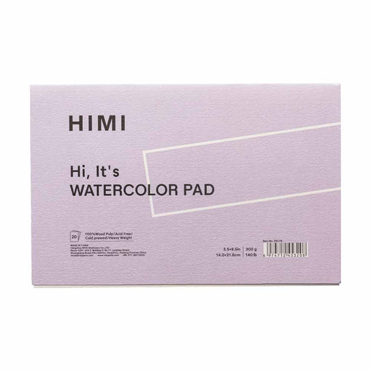 HIMI BLOCK PARA ACUARELA - WATERCOLOR PAD 14 X 21,6 CM  (PURPLE)
