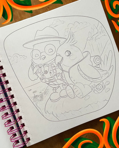 Libro para colorear Patitas en acción por Sun Diseño