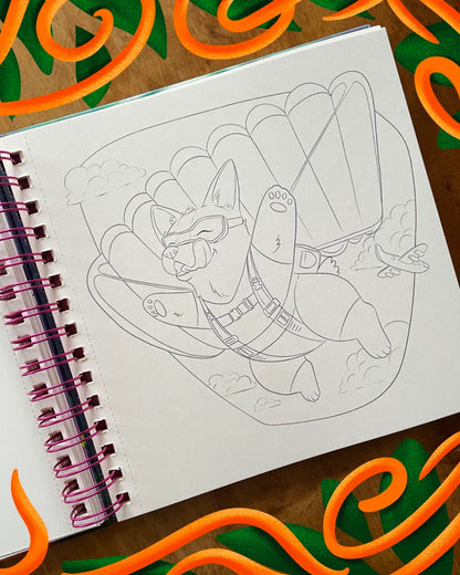 Libro para colorear Patitas en acción por Sun Diseño