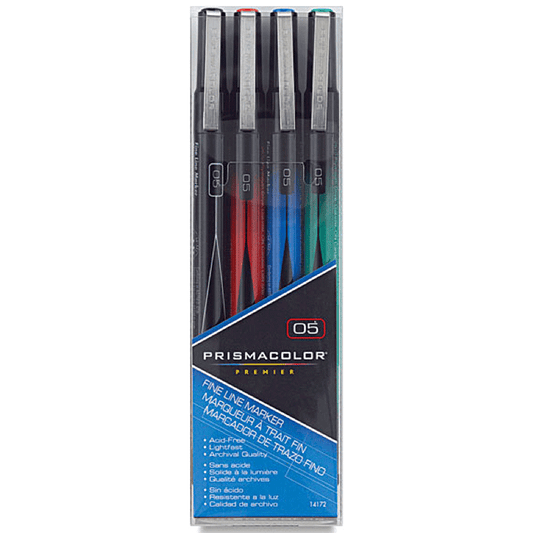 PRISMACOLOR FINE LINE 05 VERDE-AZUL-ROJO-NEGRO