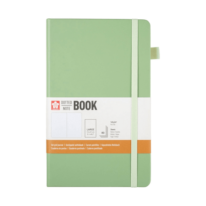 Sakura Dotted NoteBook Libreta de Puntos Verde Pátina (13x21 cm) - 80hjs de 140gsm