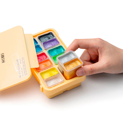 Set de pintura gouache 12 colores metalizados 12ml