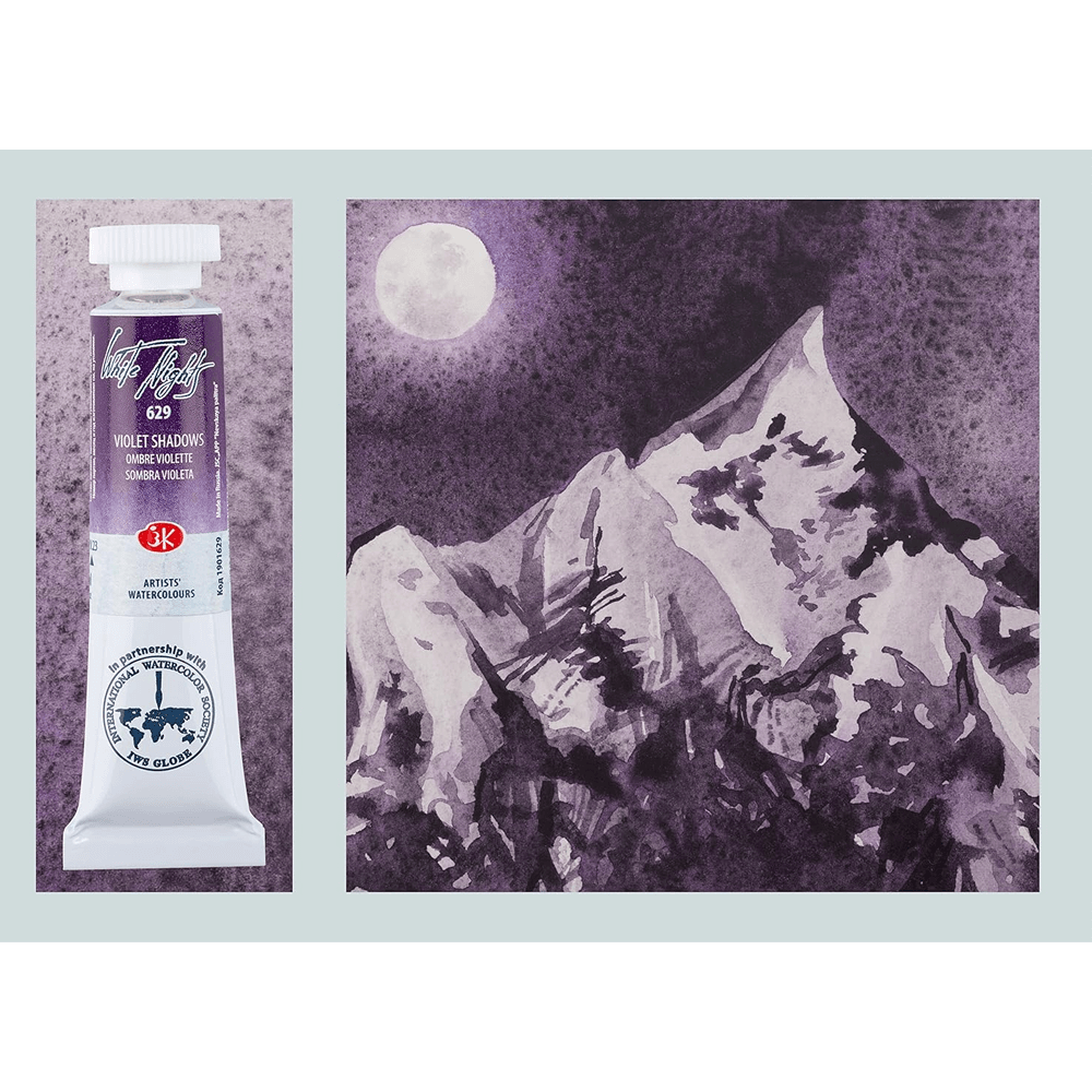 Set acuarela en tubos White Nights "Violet" (Granulación) - Set 3 tubos de 10ml
