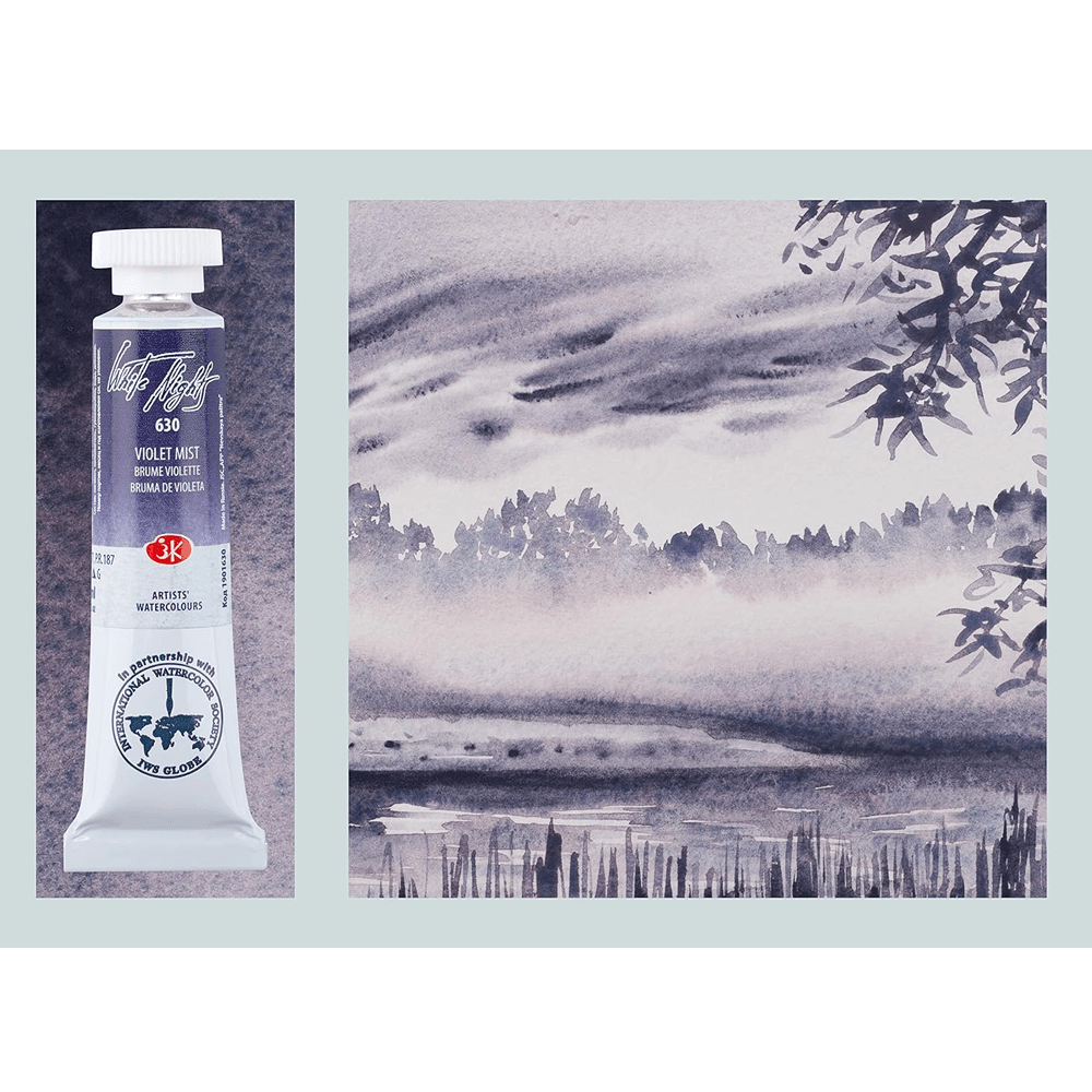Set acuarela en tubos White Nights "Violet" (Granulación) - Set 3 tubos de 10ml