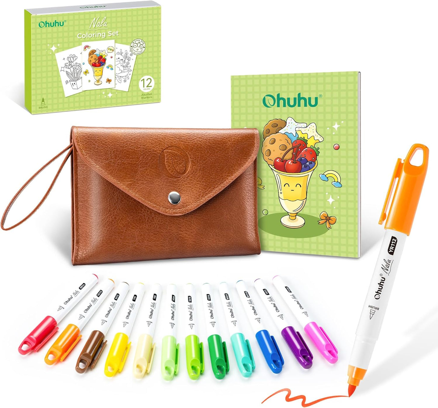 Nalu Kit de Viaje | 12 Mini Marcadores de Alcohol Ohuhu