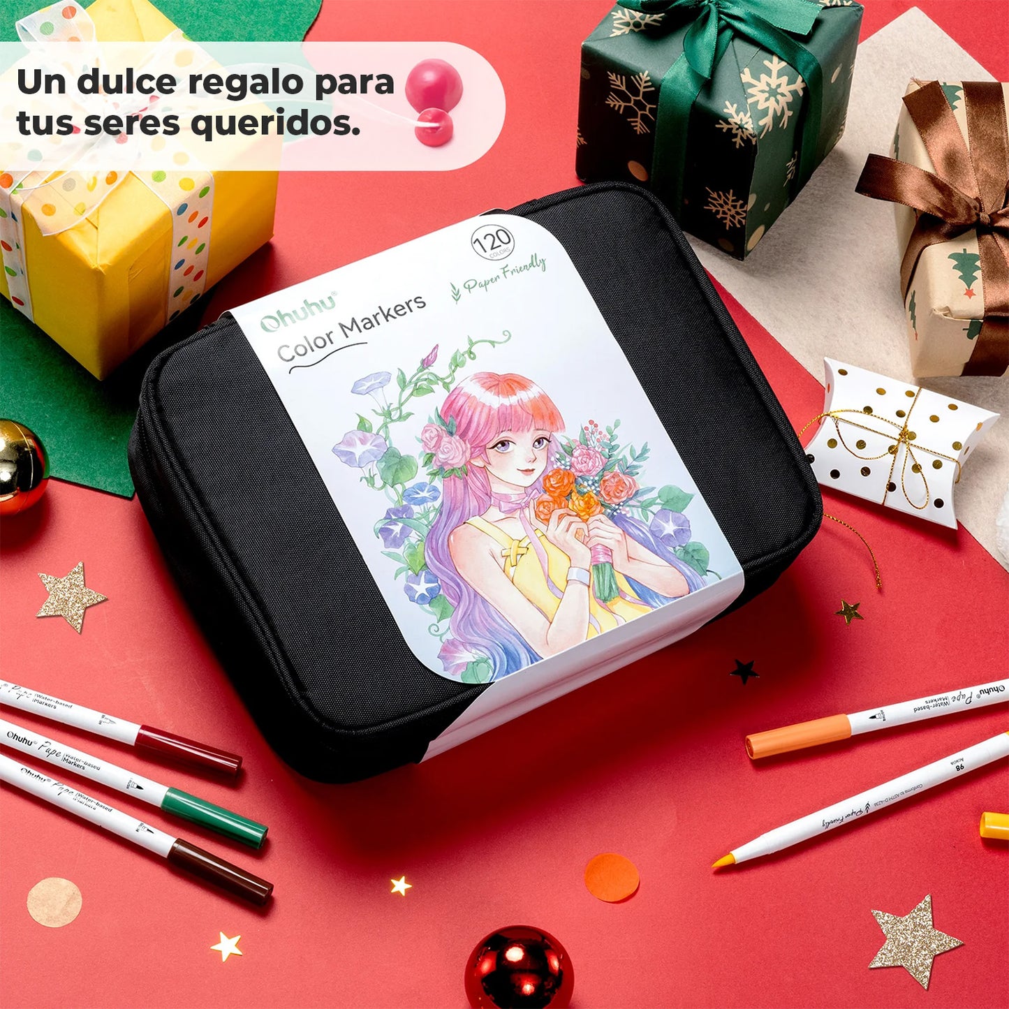 OHUHU 120 MARCADOR AGUA PUPE PAPER FRIENDLY PINCEL TIRALINEAS
