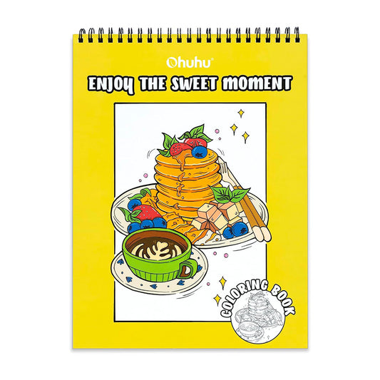 OHUHU LIBRO PARA COLOREAR DOBLE CARA ENJOY THE SWEET MOMENT
