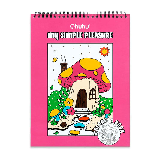 OHUHU LIBRO PARA COLOREAR DOBLE CARA MY SIMPLE PLEASURE